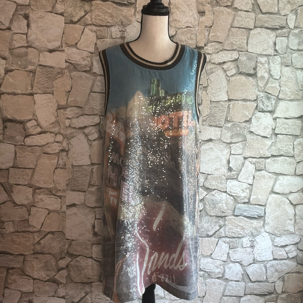 Vintage Sequin Sleeveless Dress